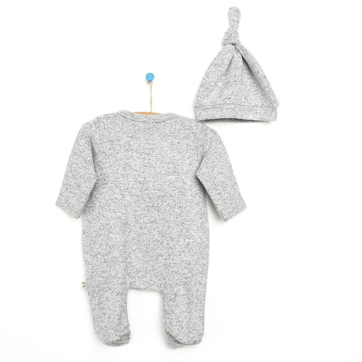 For My Baby Newborn Wild Footed Jumpsuit - Grey Melange