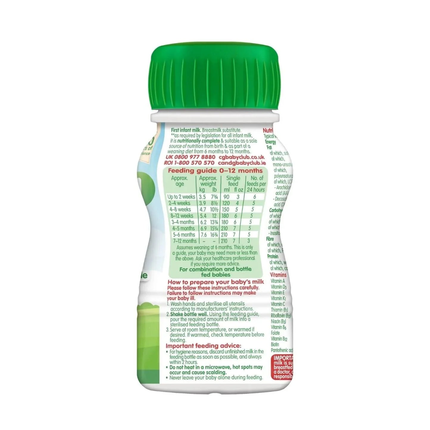 Cow & Gate 1 First Infant Ready to Feed Liquid Milk from Birth 200ml