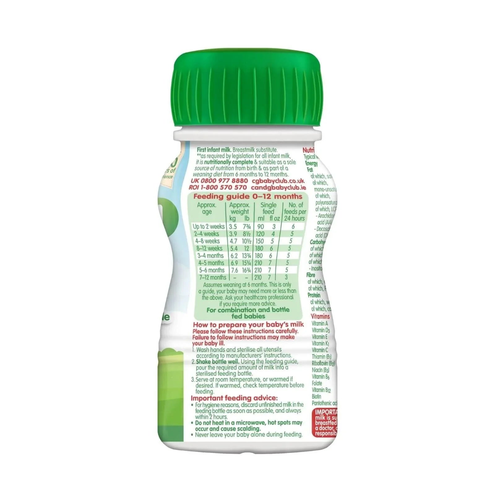 Cow & Gate 1 First Infant Ready to Feed Liquid Milk from Birth 200ml