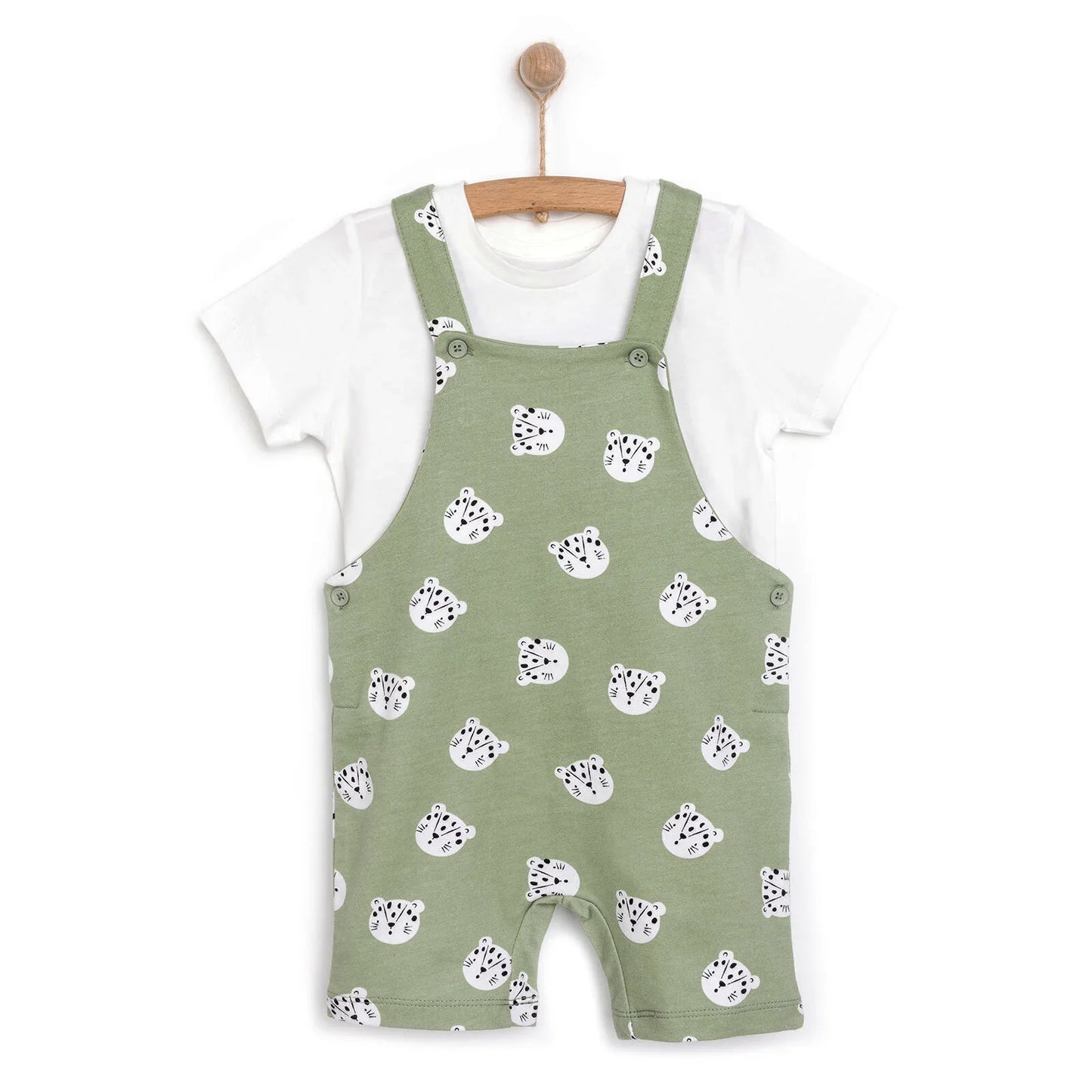 HelloBaby Basic Boy Overall Short - White