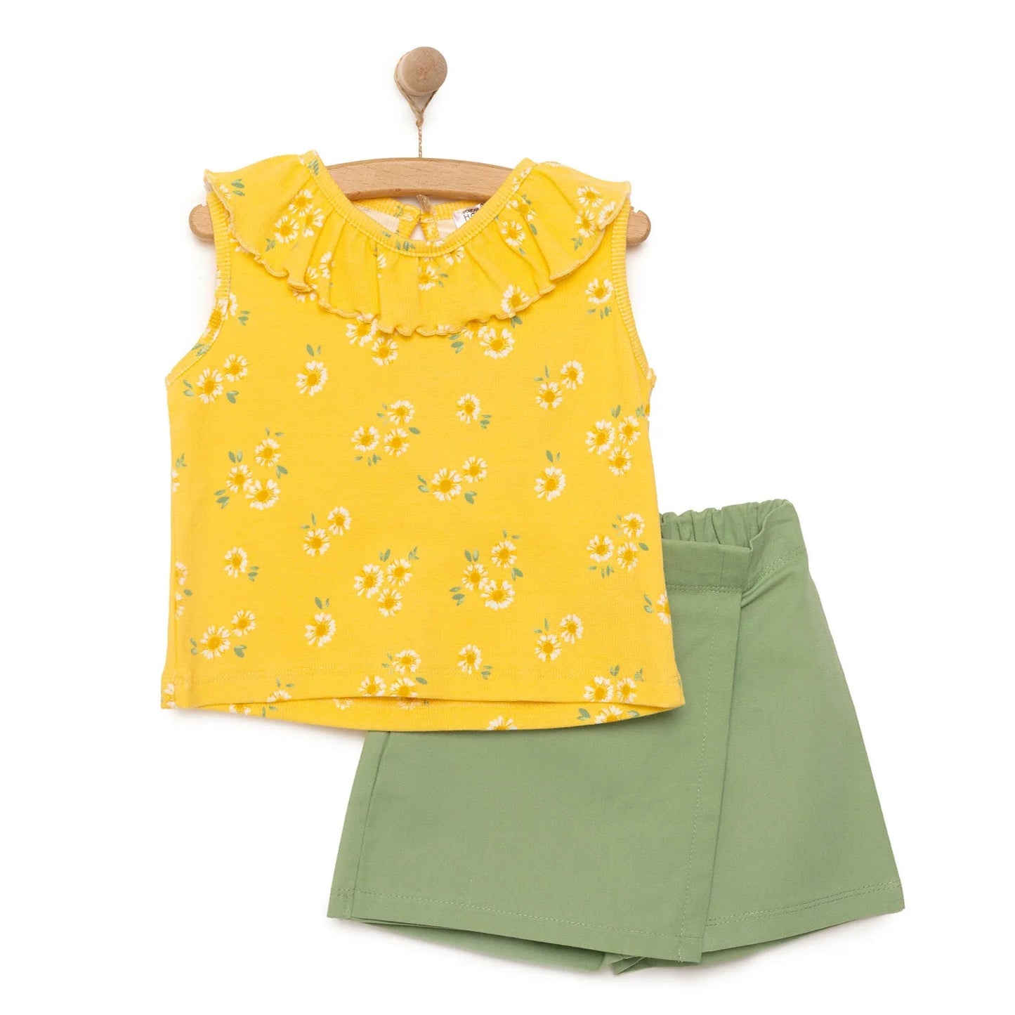 HelloBaby Sun Flower Girl Blouse & Short - Yellow