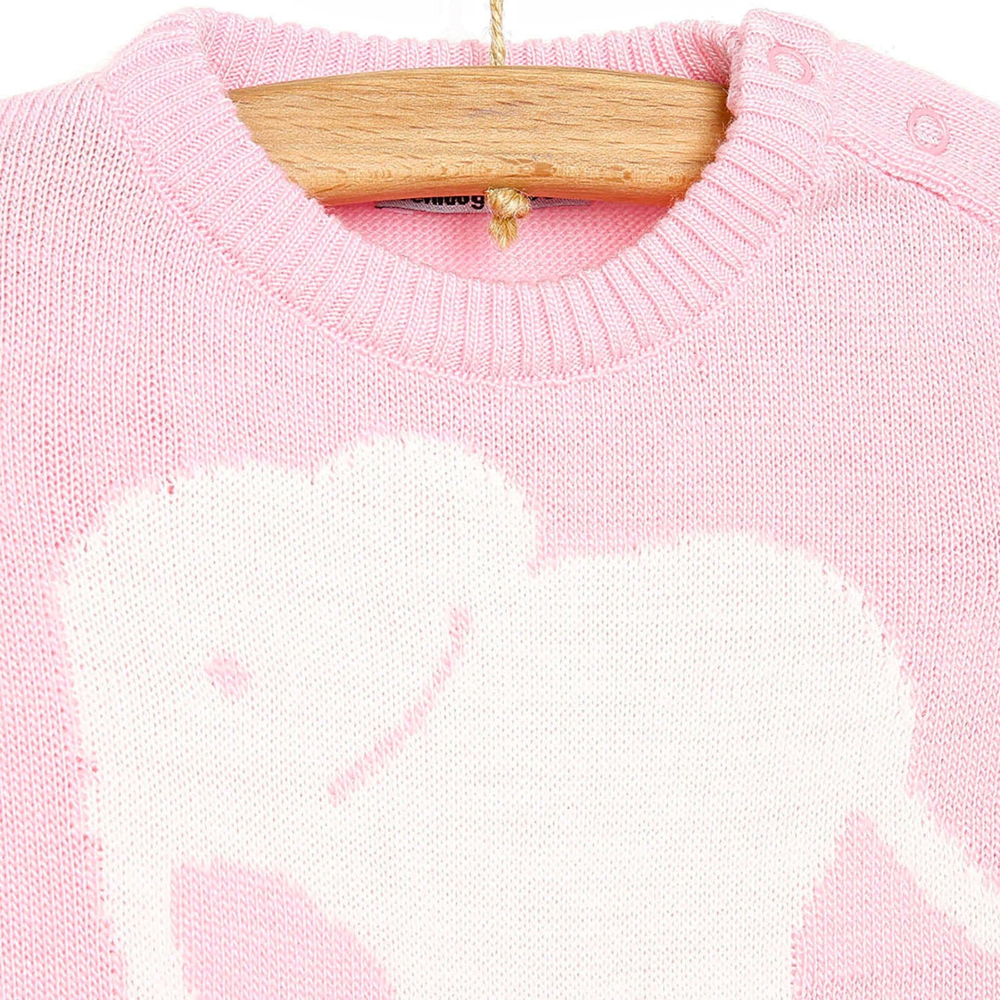 HelloBaby Newborn Knit Baby Elephant Jumpsuit - Light Pink