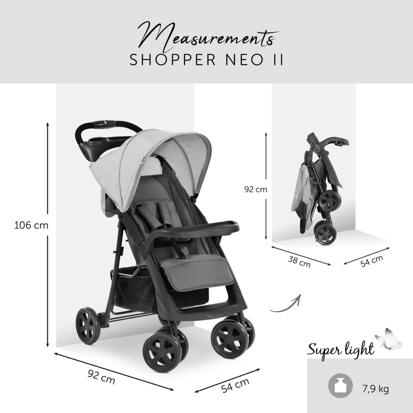 Outlet - Hauck Shopper Neo II Pushchair - Grey