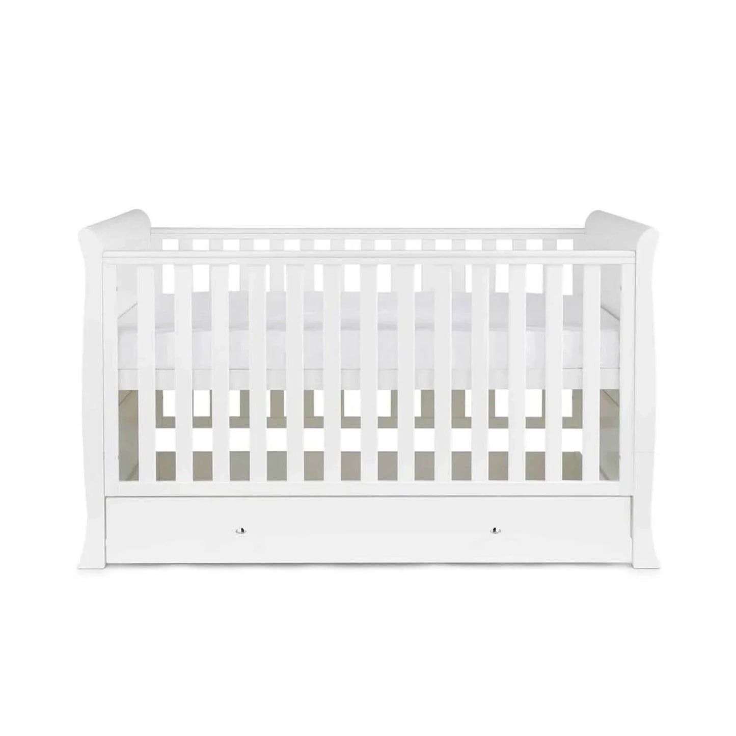 Ickle Bubba Snowdon Classic Cot Bed White - Without Mattress