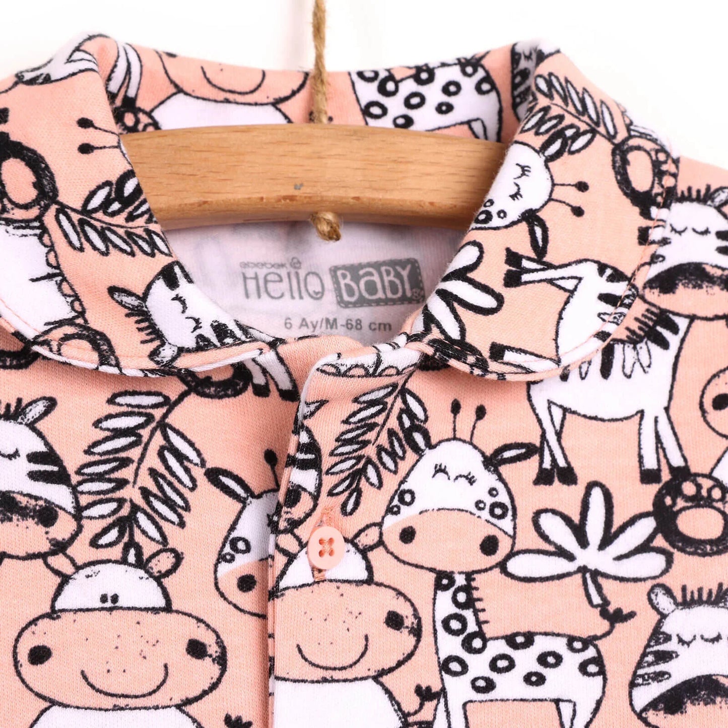 HelloBaby Baby Girl Shirt Collar Pyjamas