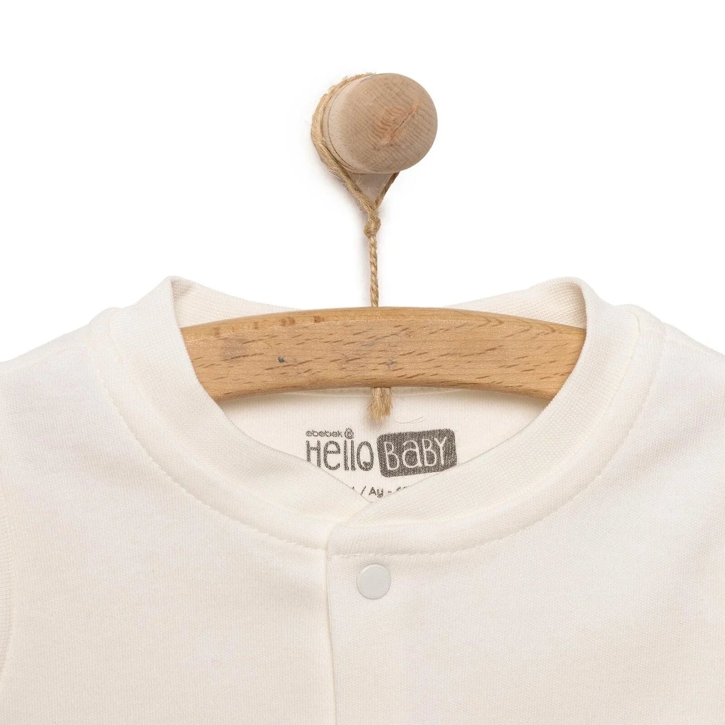 HelloBaby Baby Boy Ribbed Cardigan - Ecru