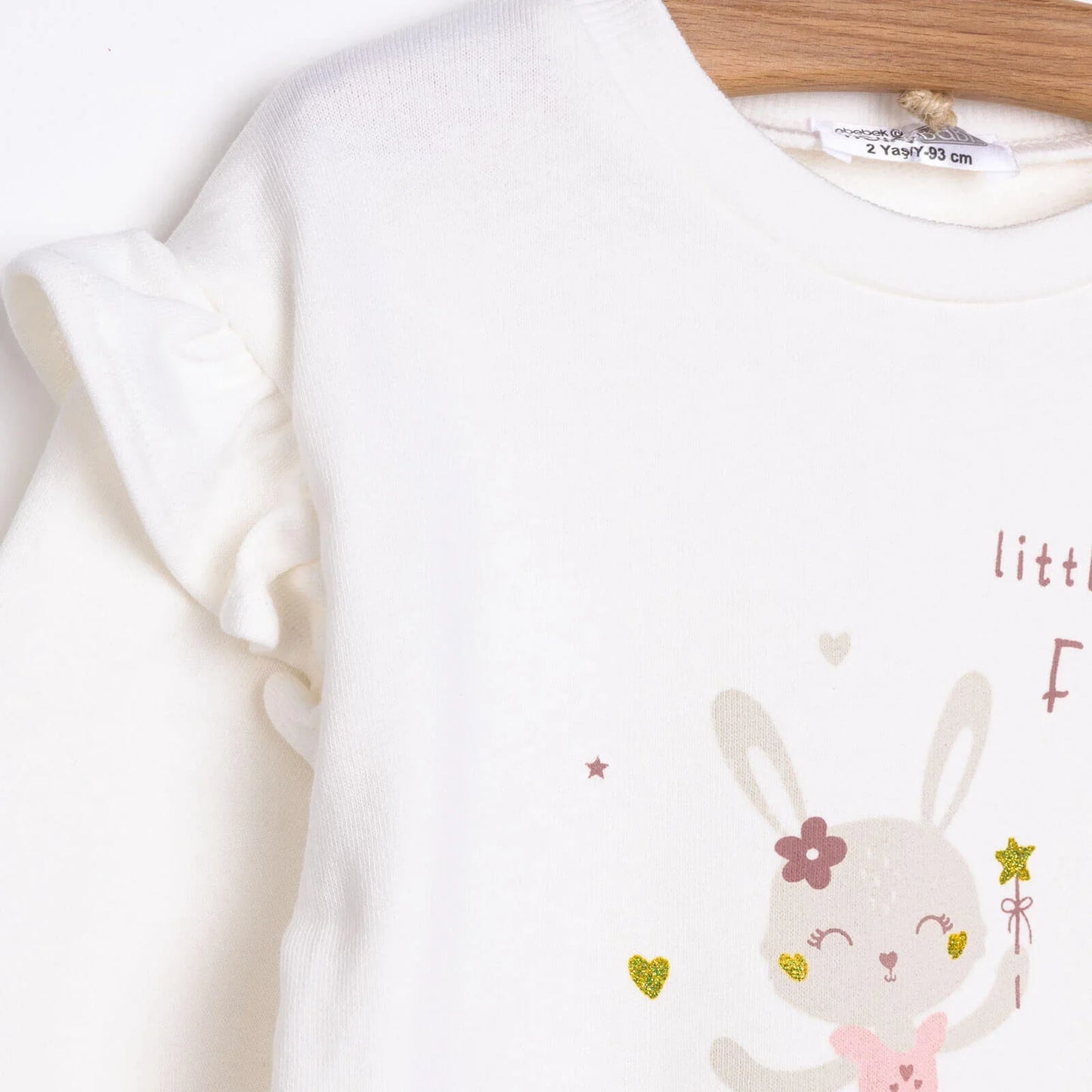 HelloBaby Baby Girl Winter Fairytale Sweatshirt - Ecru