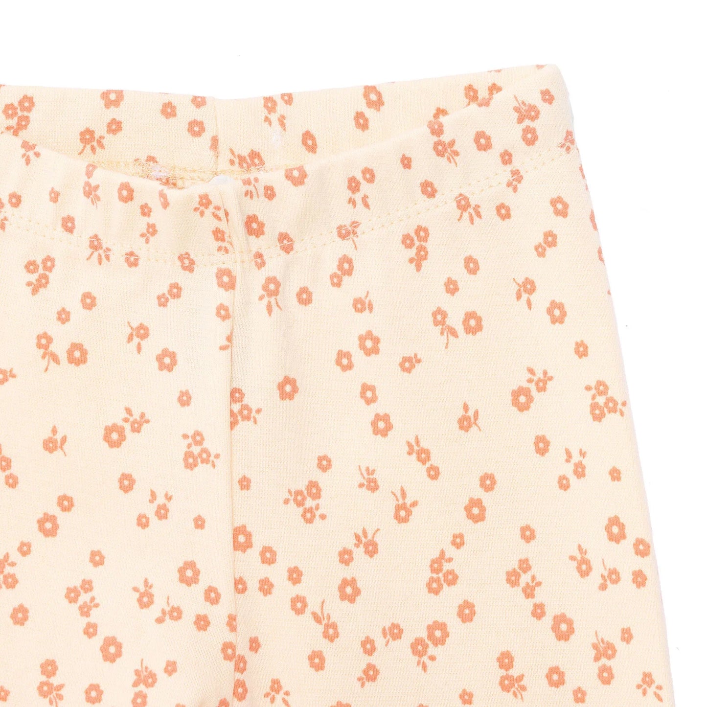 HelloBaby Basic Girl Flowers Patterns Leggings - Light Yellow