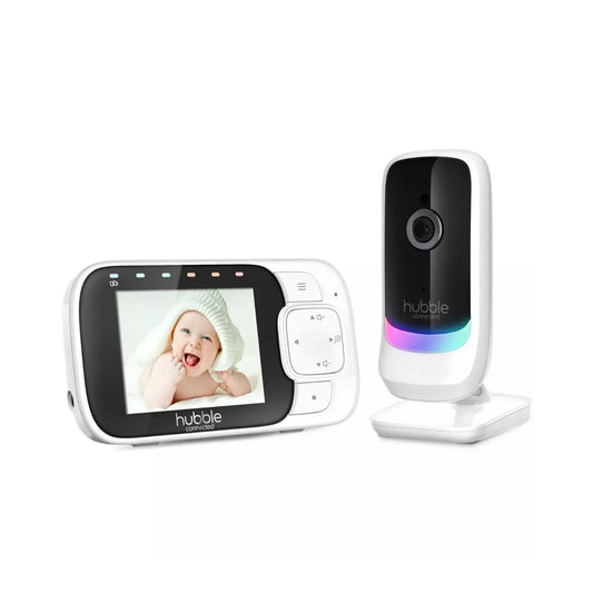 Hubble Nursery View Glow - 2.8" Video Baby Monitor White
