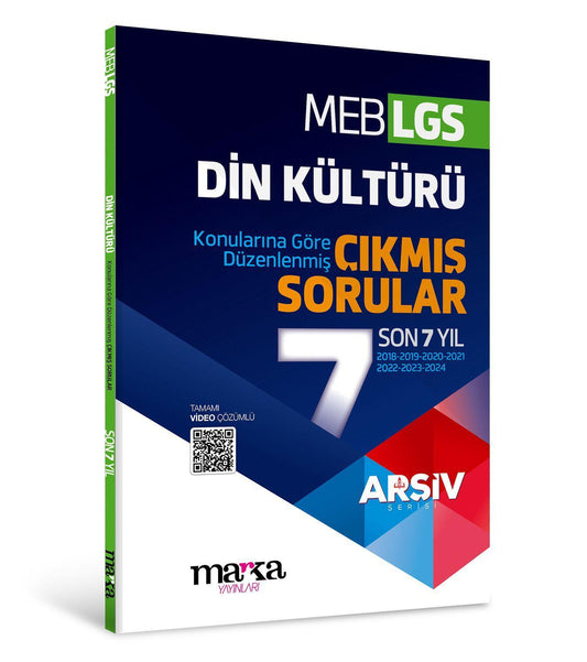 LGS DİN KÜLTÜRÜ Konularına Göre Düzenlenmiş Son 7 Yıl ÇIKMIŞ SORULAR – MEB Komisyon – Marka Yayınları – kitap kapağı