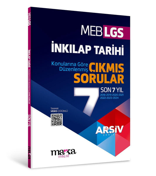 LGS İNKILAP TARİHİ Konularına Göre Düzenlenmiş Son 7 Yıl ÇIKMIŞ SORULAR – MEB Komisyon – Marka Yayınları – kitap kapağı
