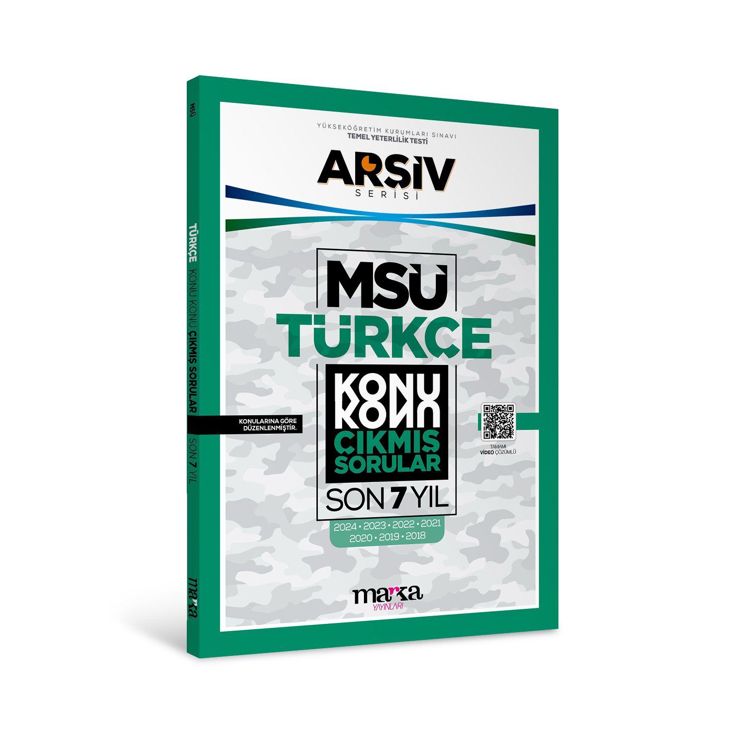 MSÜ ENGLISH Konu Konu ÇIKMIŞ SORULAR Son 7 Yıl