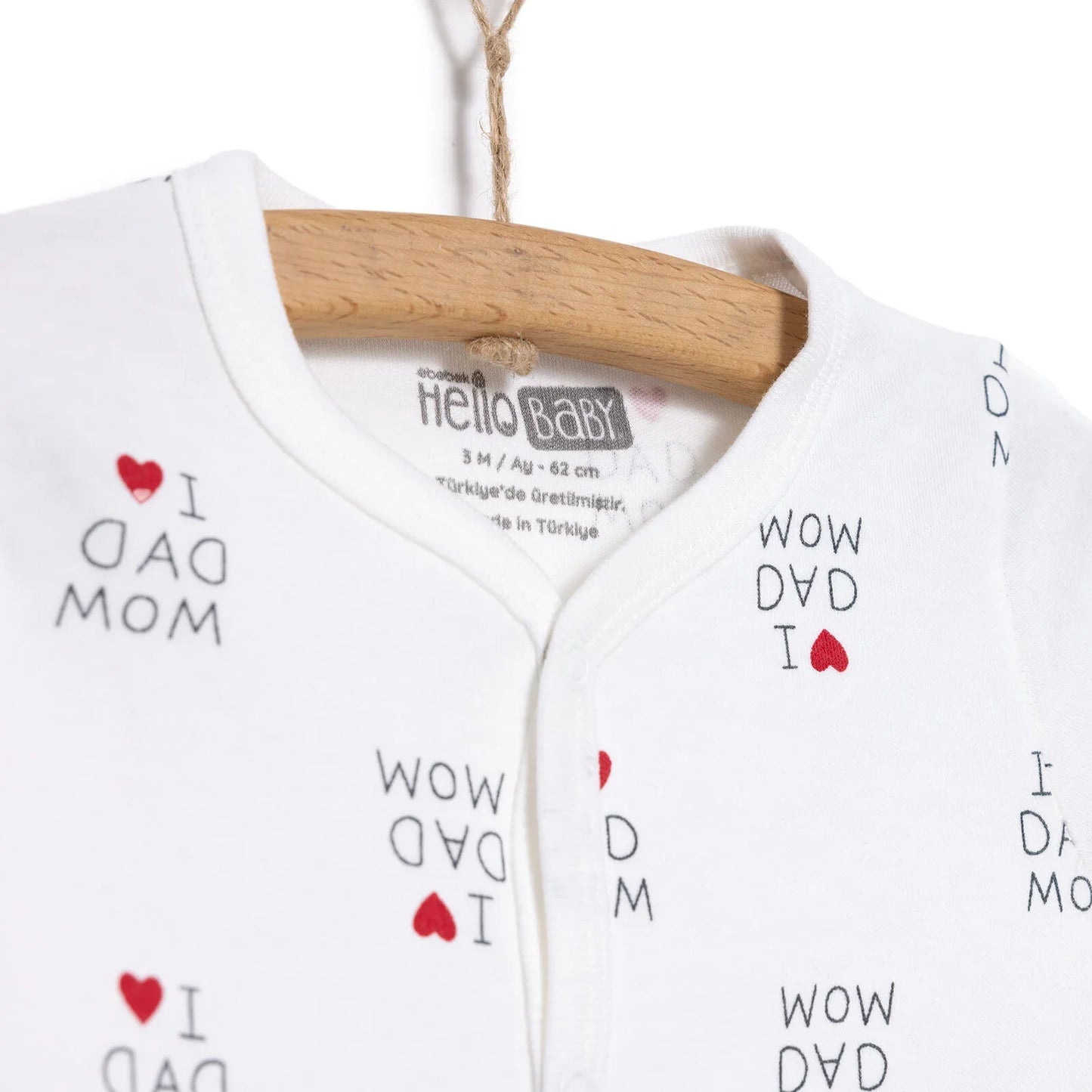 HelloBaby Newborn Baby Mom&Dad Jumpsuit- - Ecru