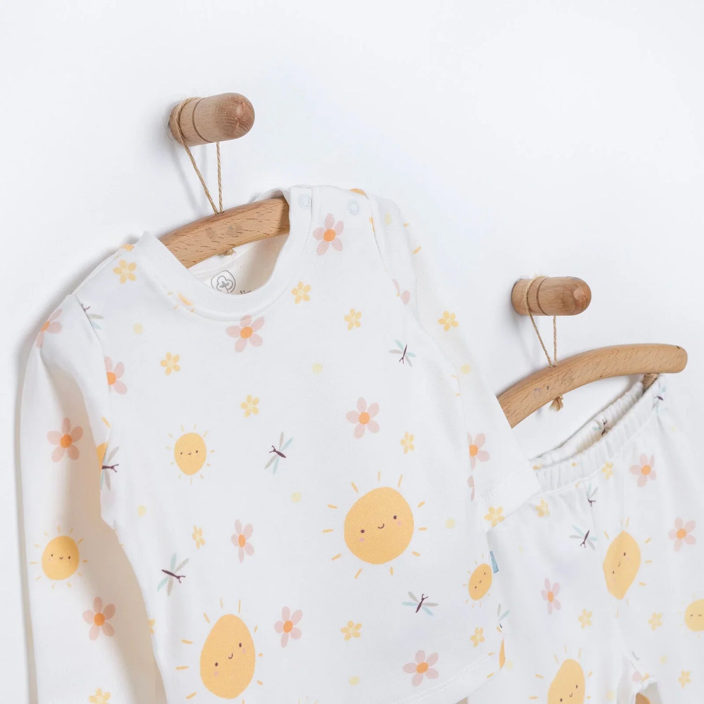 Pambuliq Baby Girl Long Sleeve Pyjamas Set - Light Yellow