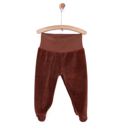 HelloBaby Unisex Velvet Footed Bottom - Brown