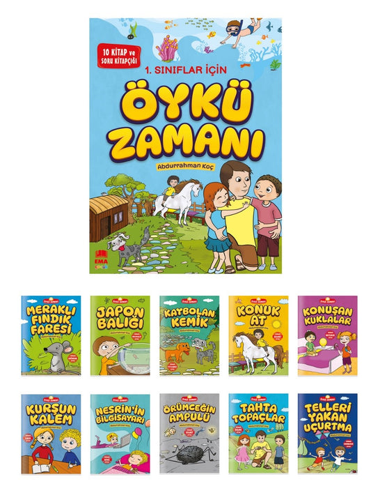 Öykü Zamanı (10 Kitap+Soru Kitapçığı) – Abdurrahman Koç – Ema Kitap – kitap kapağı