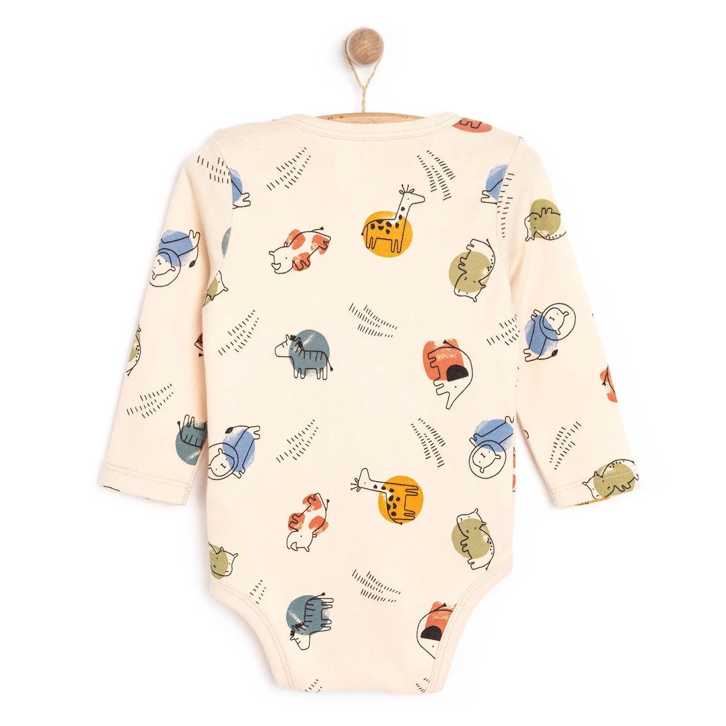 HelloBaby Boy Long Sleeve Bodysuit - Beige