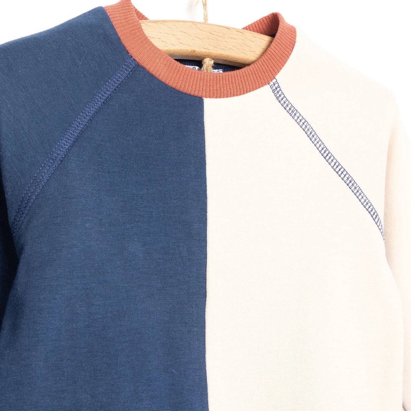HelloBaby Newborn Colour Block Sweatshirt - Navy Blue