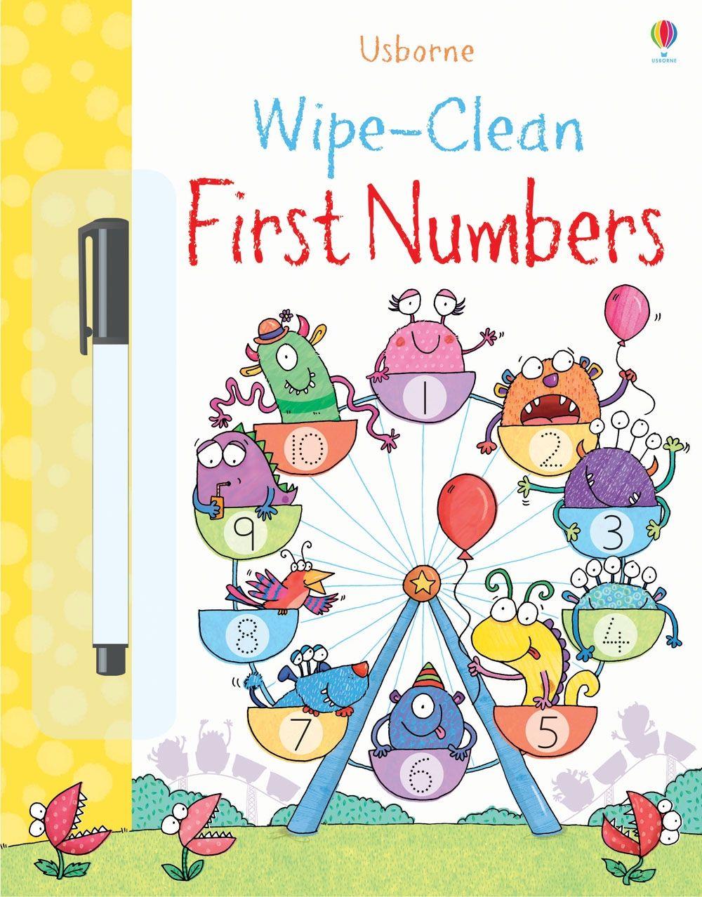 Wipe-clean First Numbers – Jessica Greenwell – Usborne Publishing – kitap kapağı