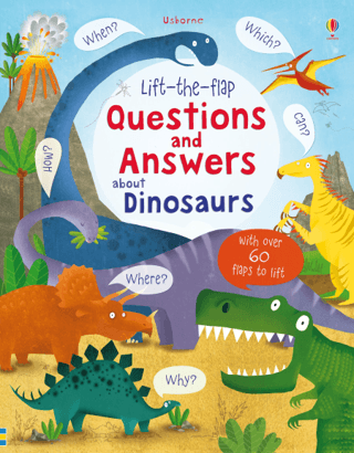 Lift-The-Flap Questions and Answers About Dinosaurs – Kolektif – Usborne Publishing – kitap kapağı