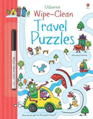 Wipe-clean Travel Puzzles – Jane Bingham – Usborne Publishing – kitap kapağı