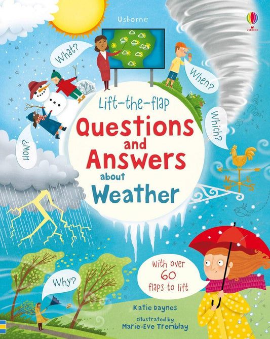 Lift-the-flap Questions and Answers about Weather – Katie Daynes – Usborne Publishing – kitap kapağı