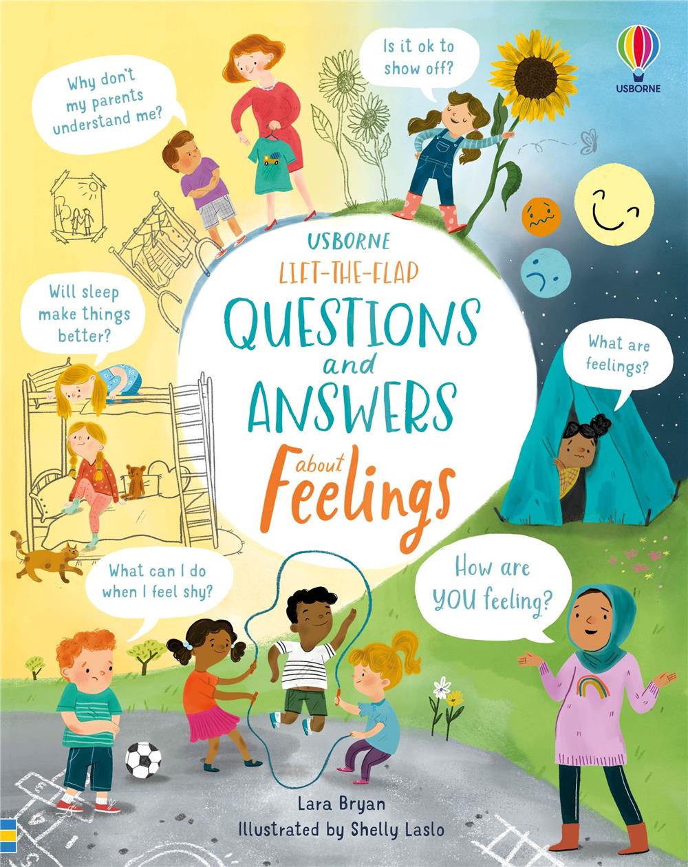 Lift-the-Flap Questions and Answers: About Feelings – Lara Bryan – Usborne Publishing – kitap kapağı