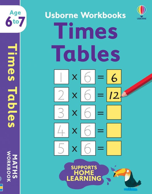 Usborne Workbooks Times Tables 6-7 – Holly Bathie – Usborne Publishing – kitap kapağı