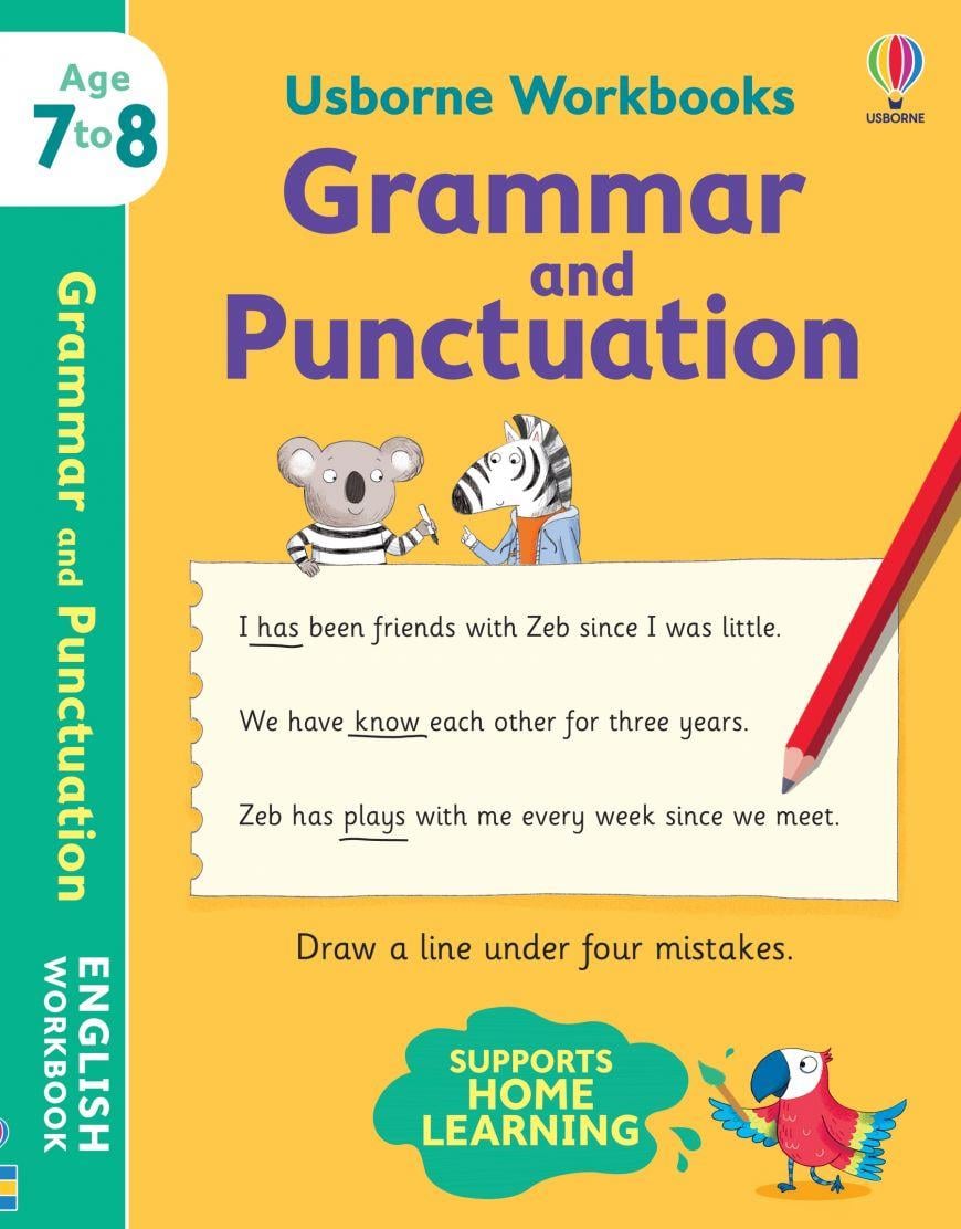 Usborne Workbooks Grammar and Punctuation 7-8 – Hannah Watson – Usborne Publishing – kitap kapağı