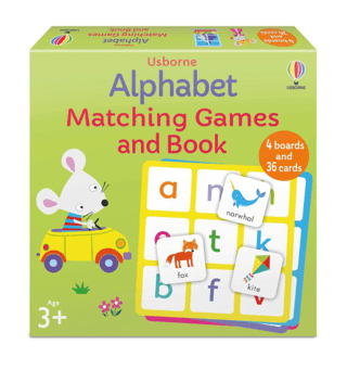 Matching Games and Book: Alphabet – Kate Nolan – Usborne Publishing – kitap kapağı