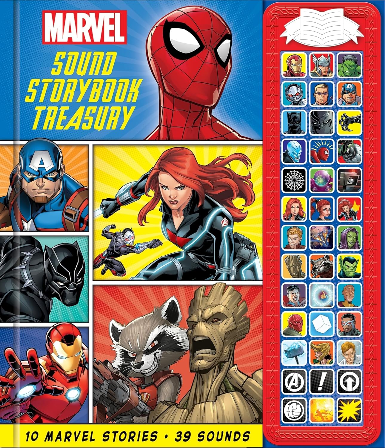 Marvel: Spider-man, Avengers, Black Panther, And More! Sound Storybook Treasury – Kolektif – Pi Kids – kitap kapağı