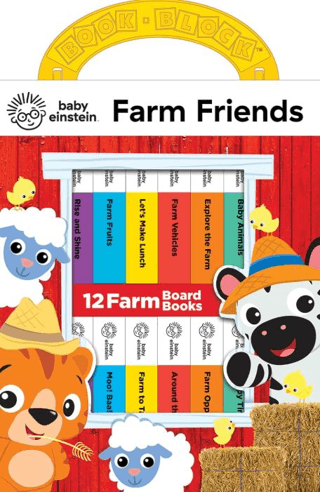Baby Einstein: Farm Animals My First Library 12 Board Book Set – Kolektif – Pi Kids – kitap kapağı
