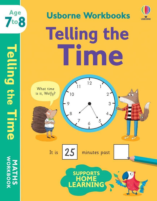 Usborne Workbooks Telling the Time 7-8 – Holly Bathie – Usborne Publishing – kitap kapağı