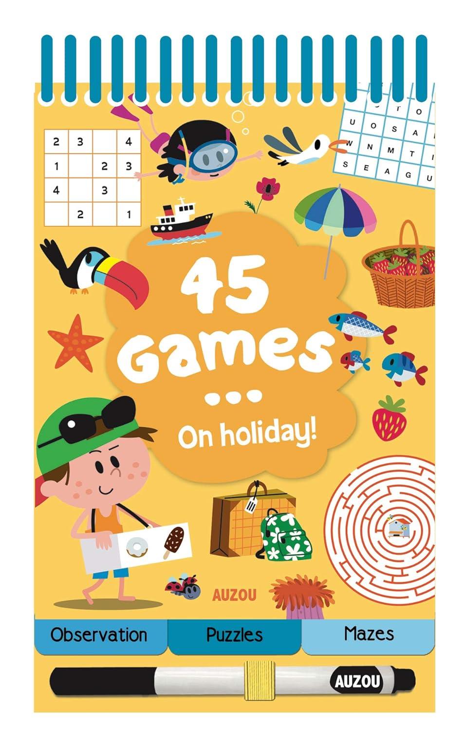 45 Games... on Holidays! – Kolektif – Auzou Publishing – kitap kapağı