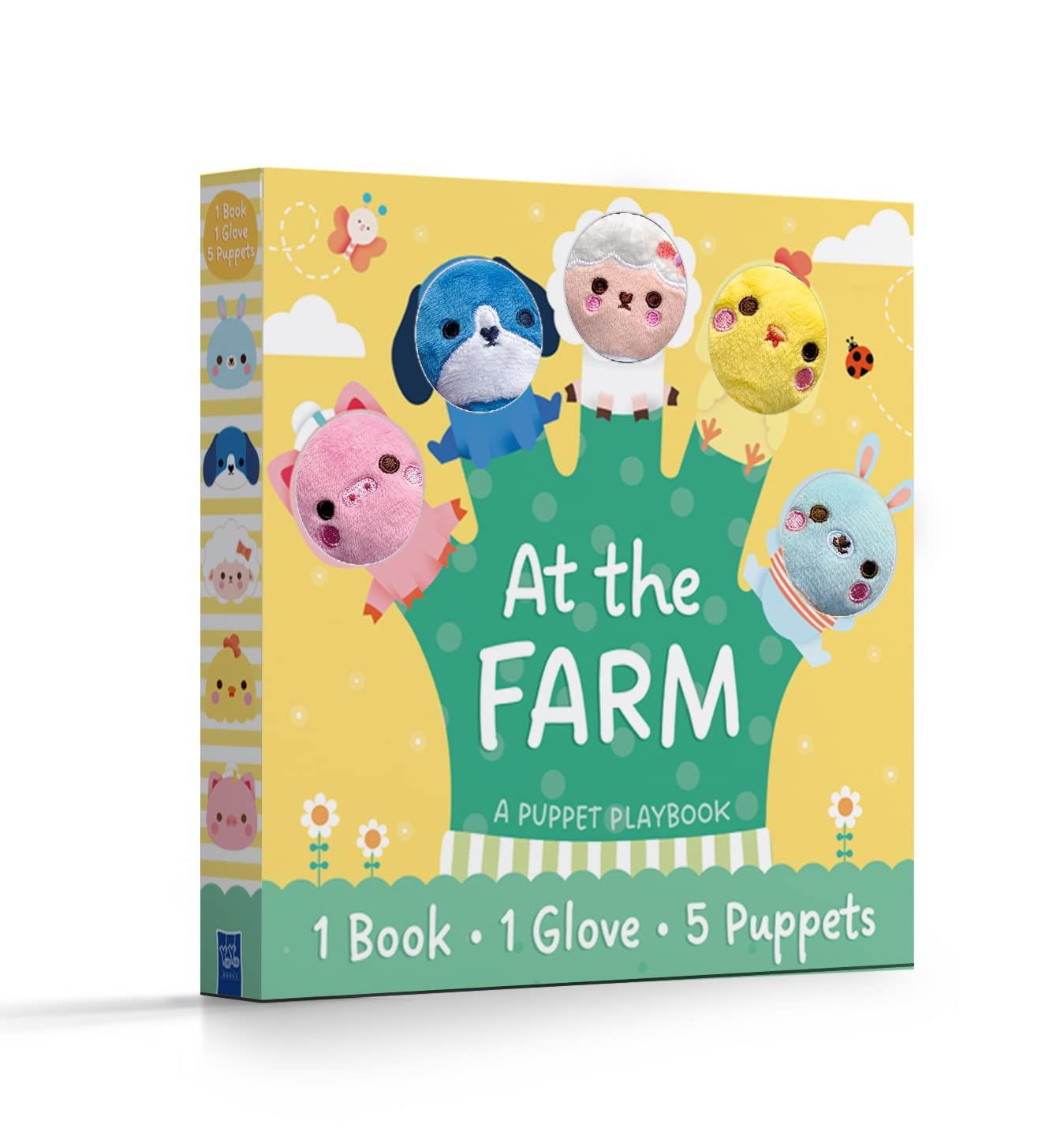 1 Book 1 Glove 5 Puppets: At the Farm – Kolektif – Yoyo Books – kitap kapağı