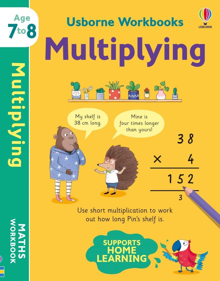 Usborne Workbooks: Multiplying 7-8 – Holly Bathie – Usborne Publishing – kitap kapağı