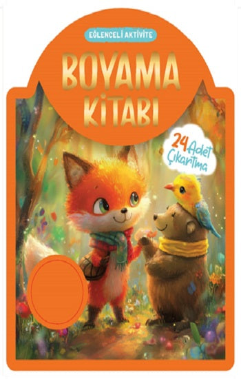 Çıkartmalı Boyama Kitabı - Turuncu