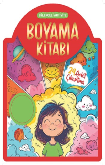 Çıkartmalı Boyama Kitabı - Kırmızı
