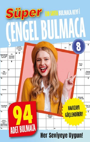 Süper Çengel Bulmaca 8 – Hakan Kayar & Zeliha Kayar – Dokuz Yayınları – kitap kapağı