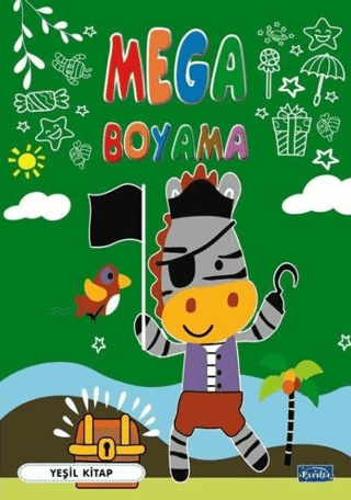 Mega Boyama - Yeşil Kitap – Kolektif – Parıltı Yayınları – kitap kapağı