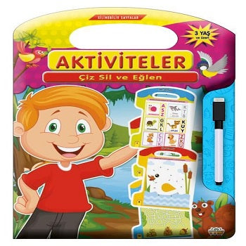 Çiz Sil Eğlen Aktiviteler – Kolektif – 0-6 Yaş Yayınları – kitap kapağı