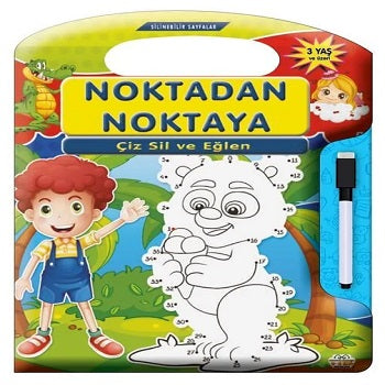 Çiz Sil Eğlen Noktadan Noktaya – Kolektif – 0-6 Yaş Yayınları – kitap kapağı