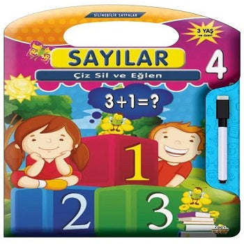 Çiz Sil ve Eğlen - Sayılar – Kolektif – 0-6 Yaş Yayınları – kitap kapağı