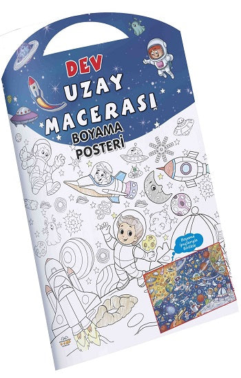 Uzay Macerası Dev Boyama Posteri – Kolektif – 0-6 Yaş Yayınları – kitap kapağı