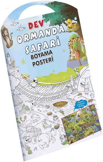 Ormanda Safari Dev Boyama Posteri – Kolektif – 0-6 Yaş Yayınları – kitap kapağı