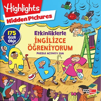 Hidden Pictures - Etkinliklerle İngilizce Öğreniyorum – Kolektif – Dikkat Atölyesi Yayınları – kitap kapağı