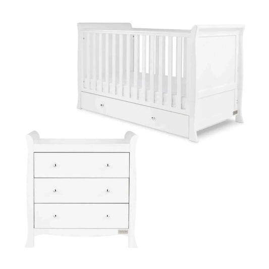 Ickle Bubba Snowdon Classic Furniture Set Fibre Mattress 2 pcs - White