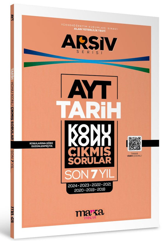AYT Tarih Konu Konu Çıkmış Sorular Son 7 Yıl Marka Yayınları – Kolektif – Marka Yayınları – kitap kapağı