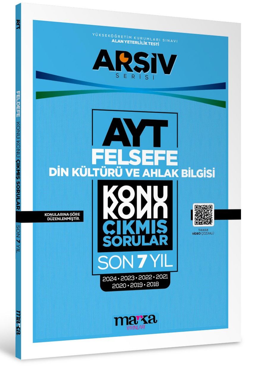 AYT Din Kültürü / Felsefe Konu Konu Çıkmış Sorular Son 7 Yıl – Kolektif – Marka Yayınları – kitap kapağı
