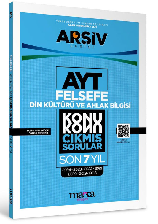 AYT Din Kültürü / Felsefe Konu Konu Çıkmış Sorular Son 7 Yıl – Kolektif – Marka Yayınları – kitap kapağı